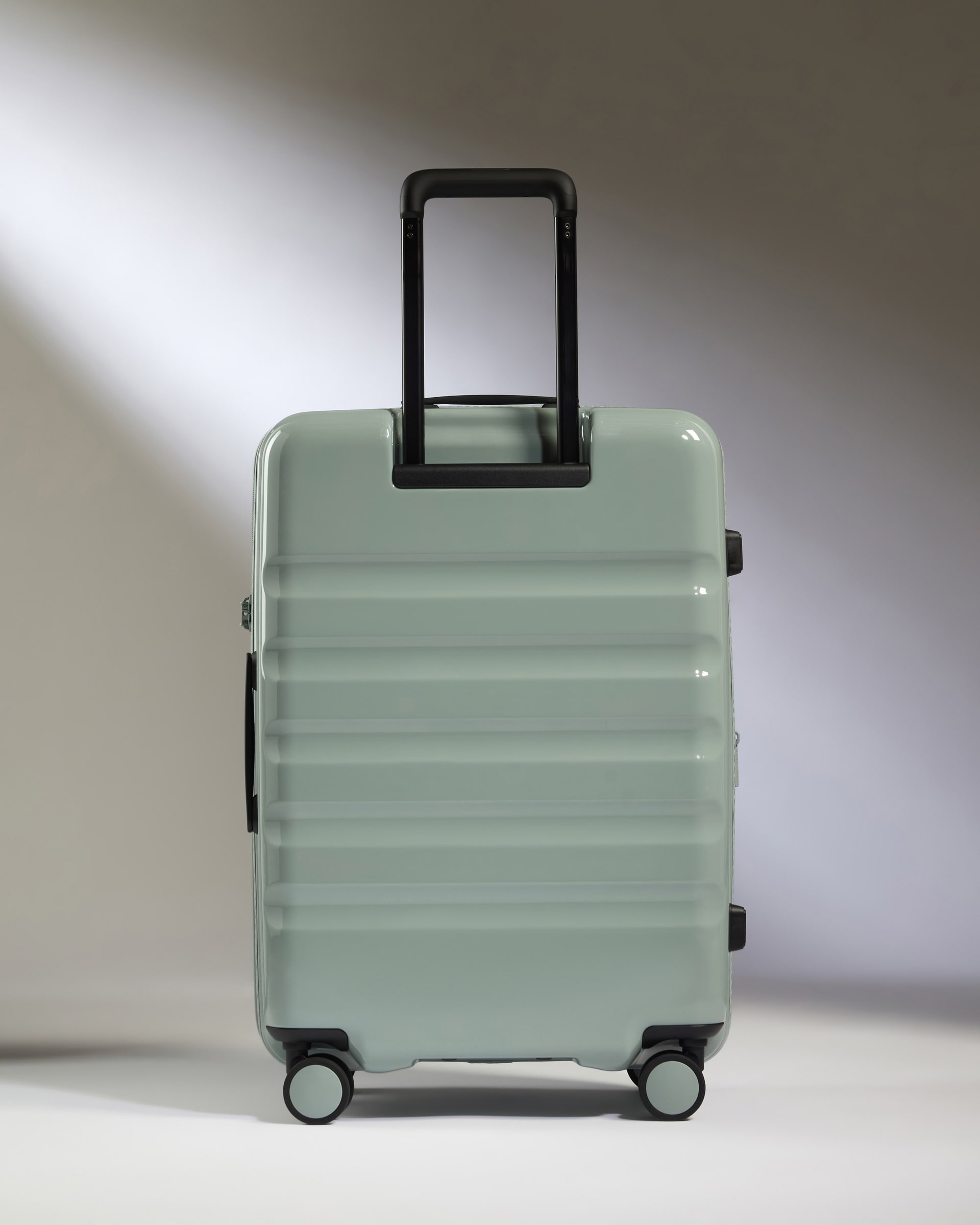 Medium Luggage in Mist Blue Gloss - Icon Stripe