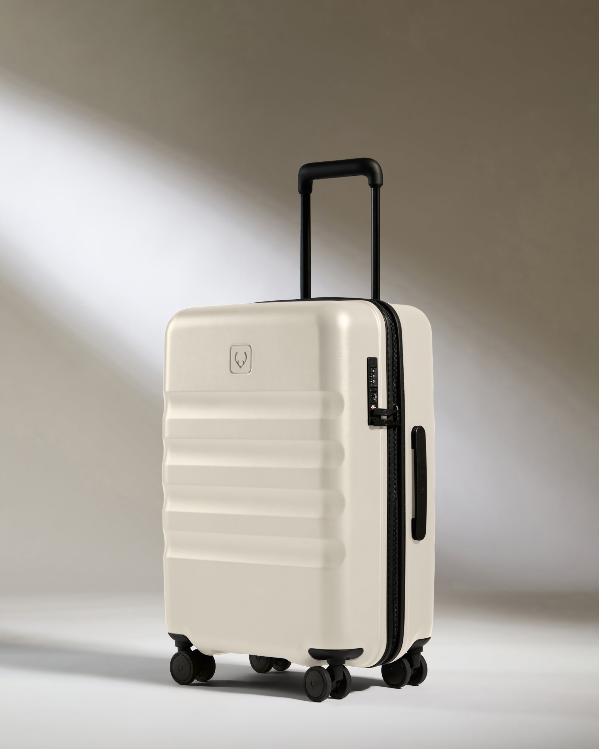 Large Carry-on Luggage Set in Taupe - Icon Stripe