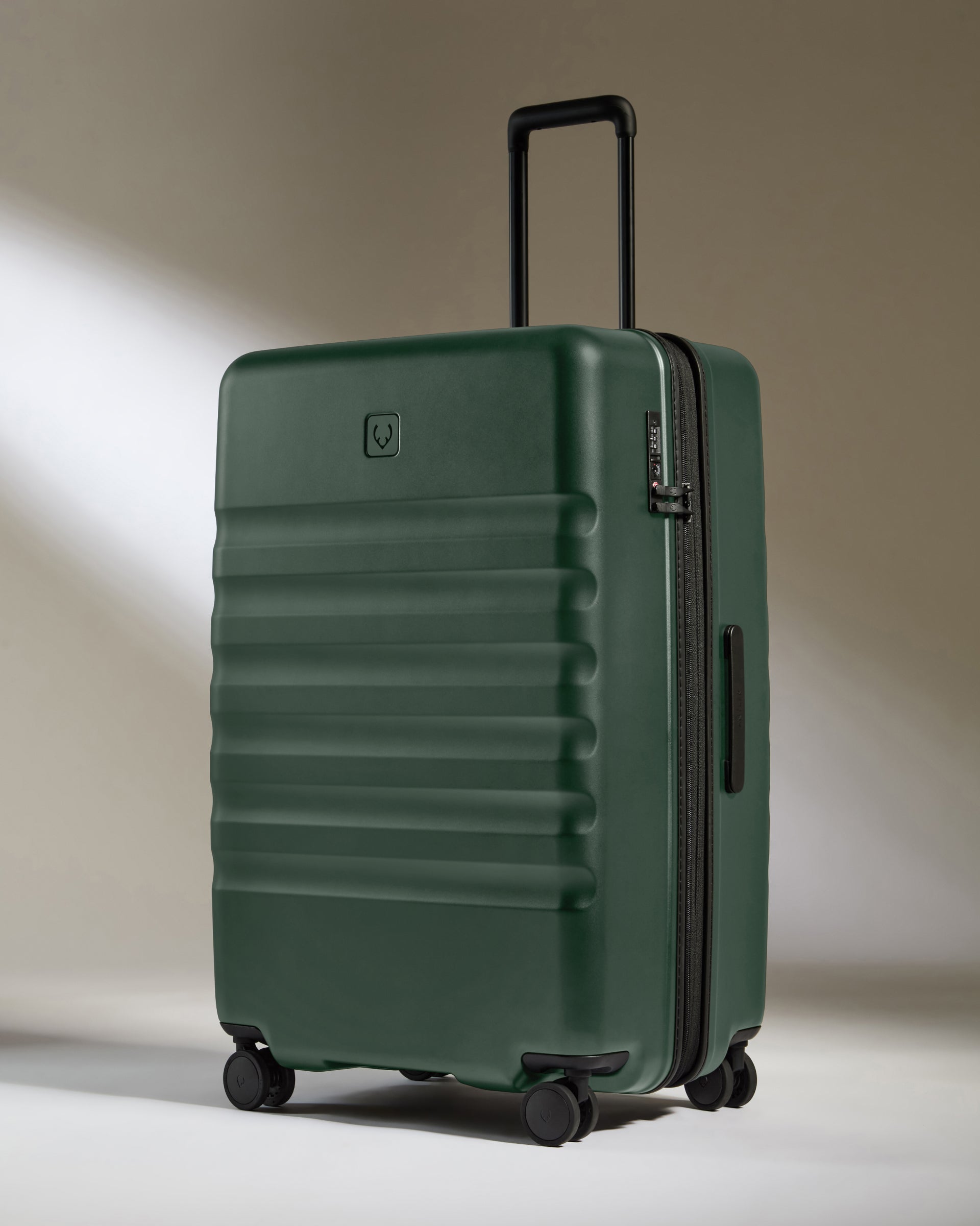 Carry-on with Pocket Luggage Set in Antler Green - Icon Stripe