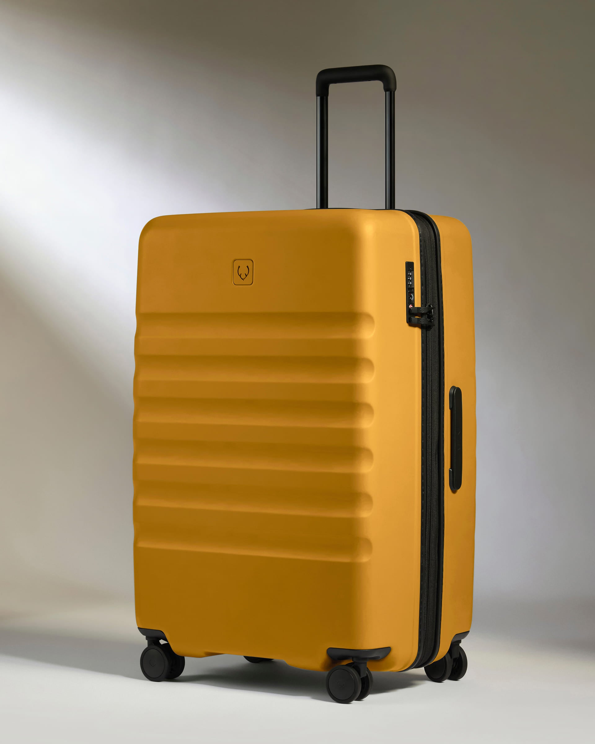 Expandable Carry-on Luggage Set in Mustard Yellow - Icon Stripe