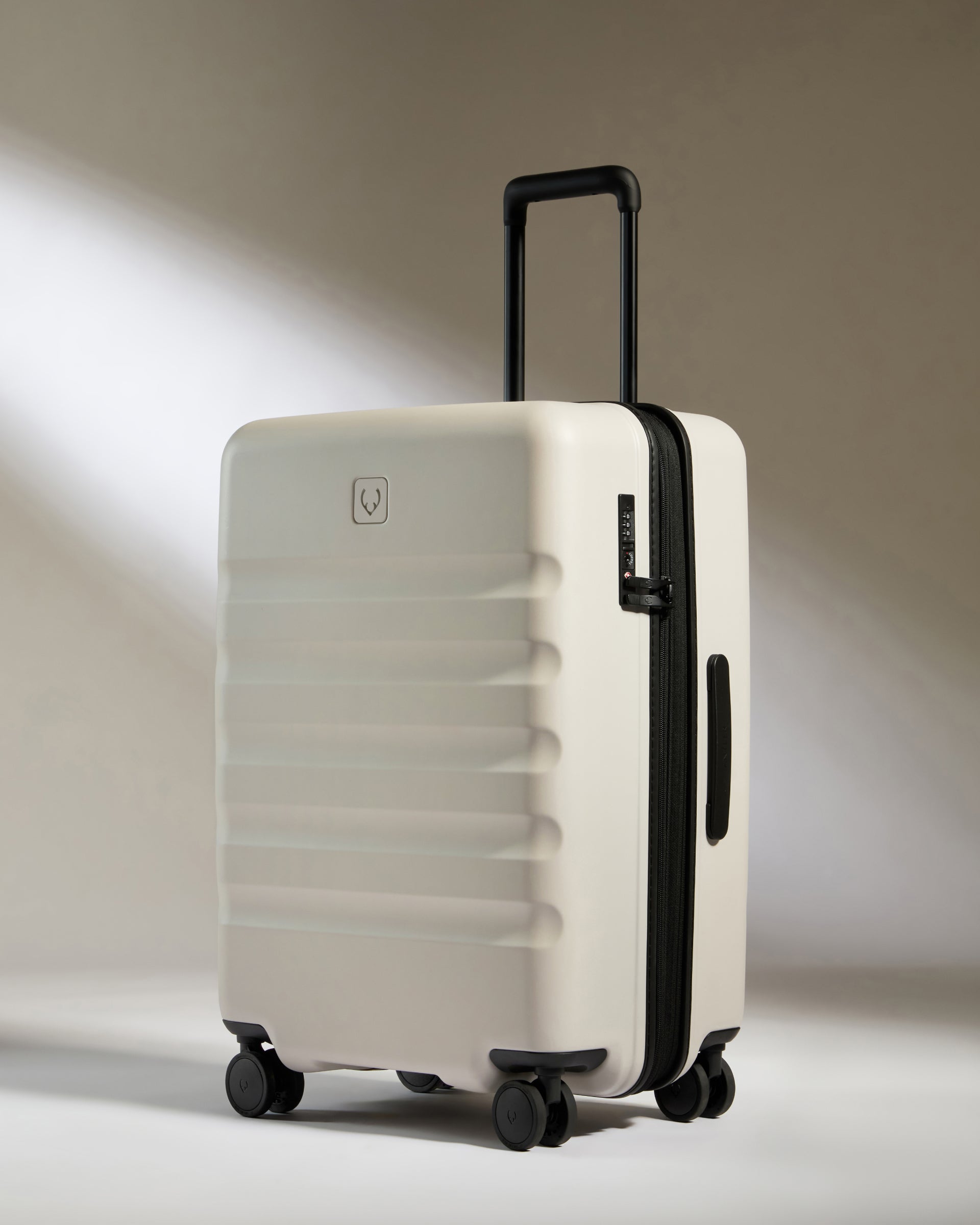 Carry-on with Pocket Luggage Set in Taupe - Icon Stripe