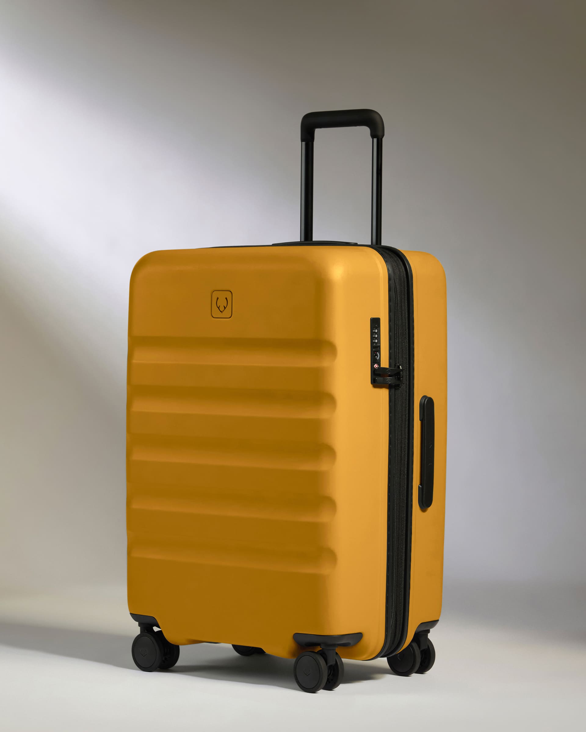 Expandable Carry-on Luggage Set in Mustard Yellow - Icon Stripe