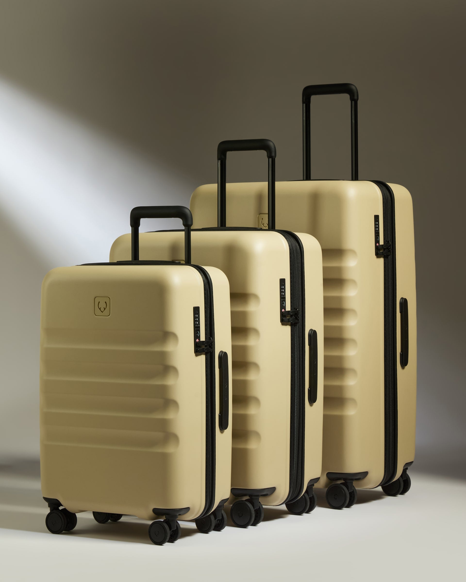 Large Carry-on Luggage Set in Dune Yellow - Icon Stripe