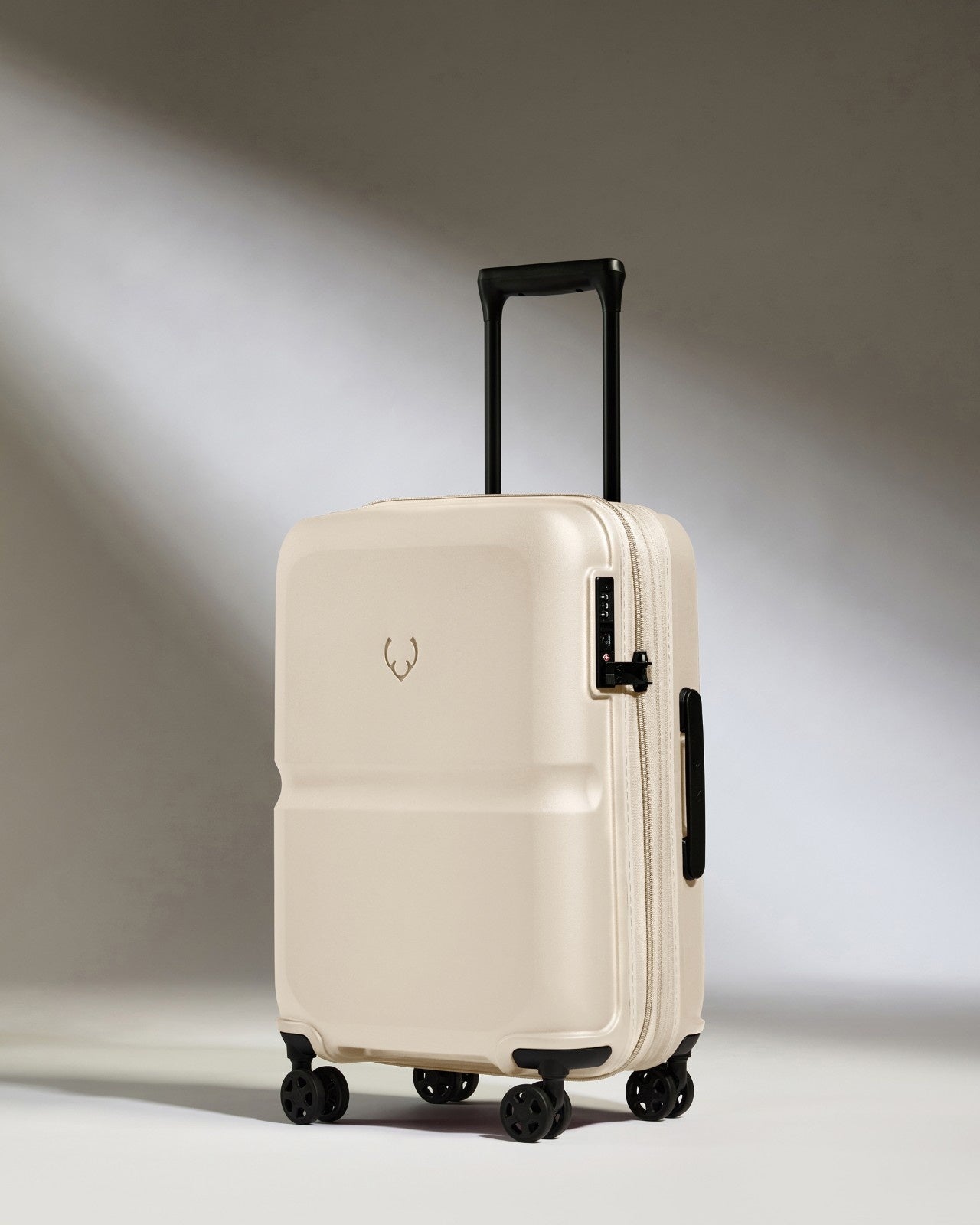 Expandable Carry-on Luggage in Wheat Beige - Single Stripe