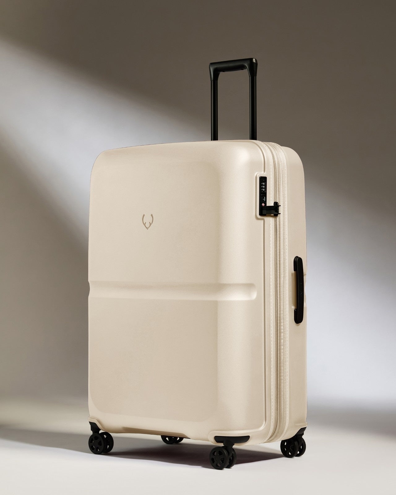 Expandable Carry-on Luggage Set in Wheat Beige - Single Stripe