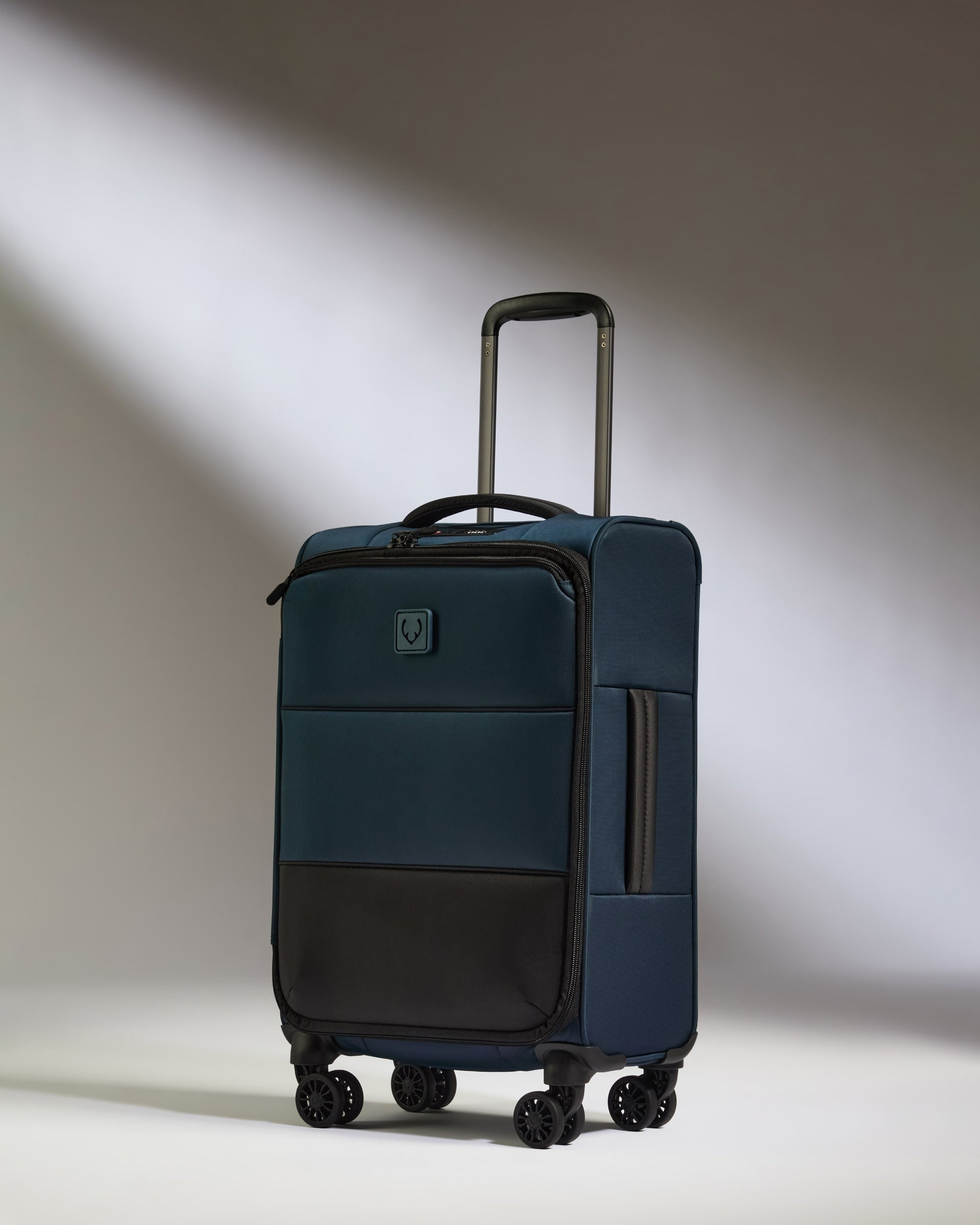 Lightest Expandable Carry-on Luggage Set in Indigo Blue - Soft Stripe 2.0
