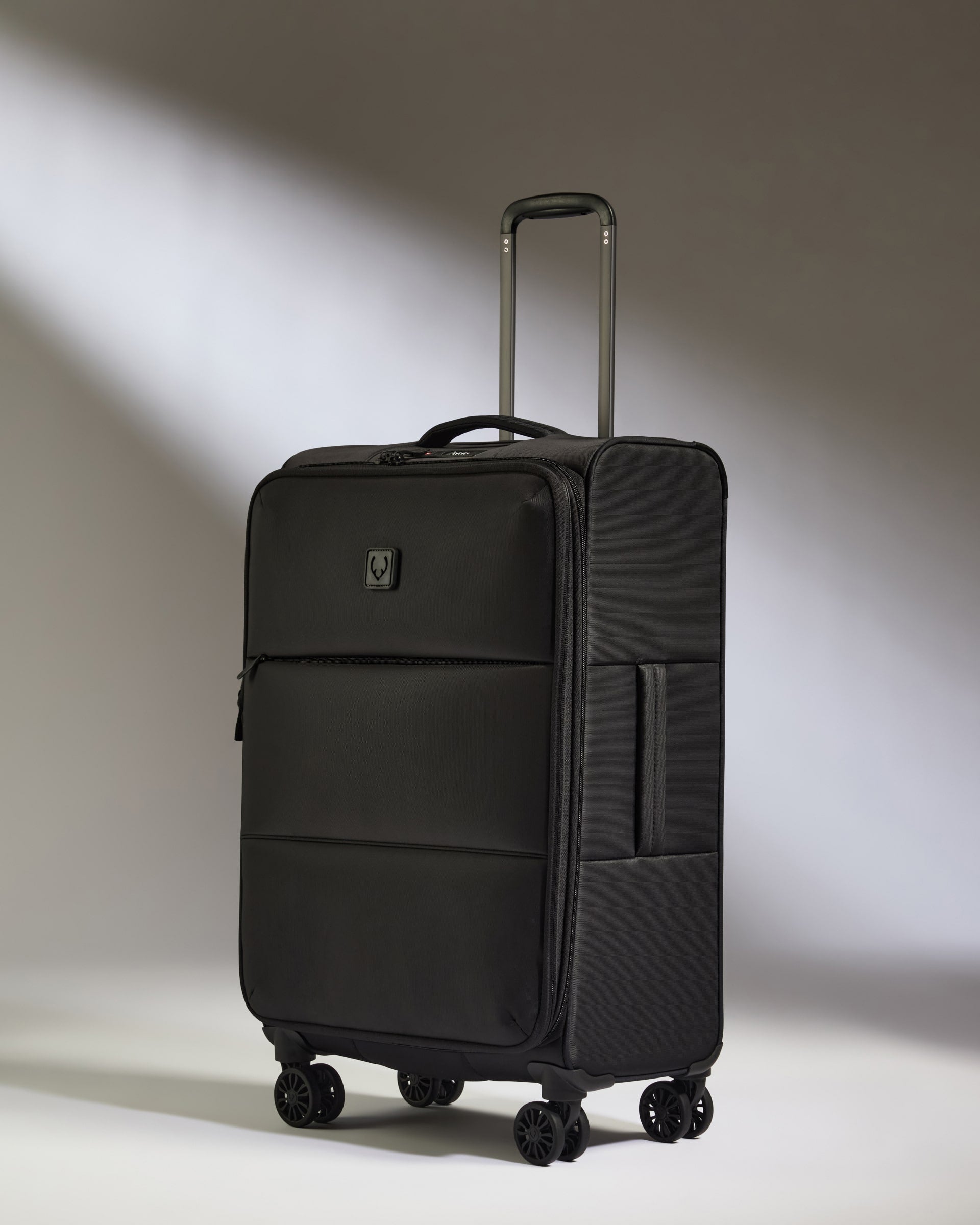 Lightest Expandable Carry-on Luggage Set in Black - Soft Stripe 2.0