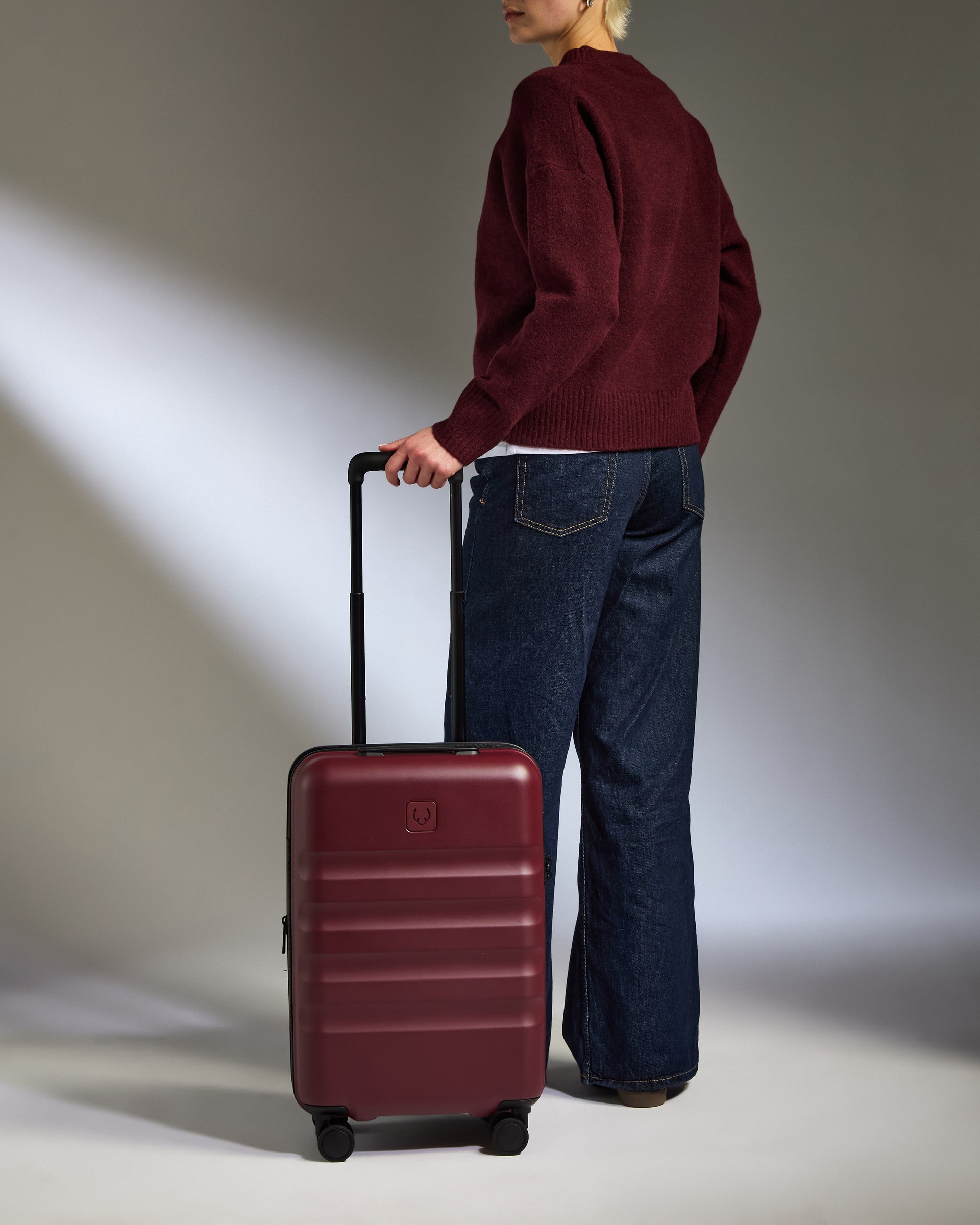 Expandable Carry-on Luggage in Cedar Red - Icon Stripe