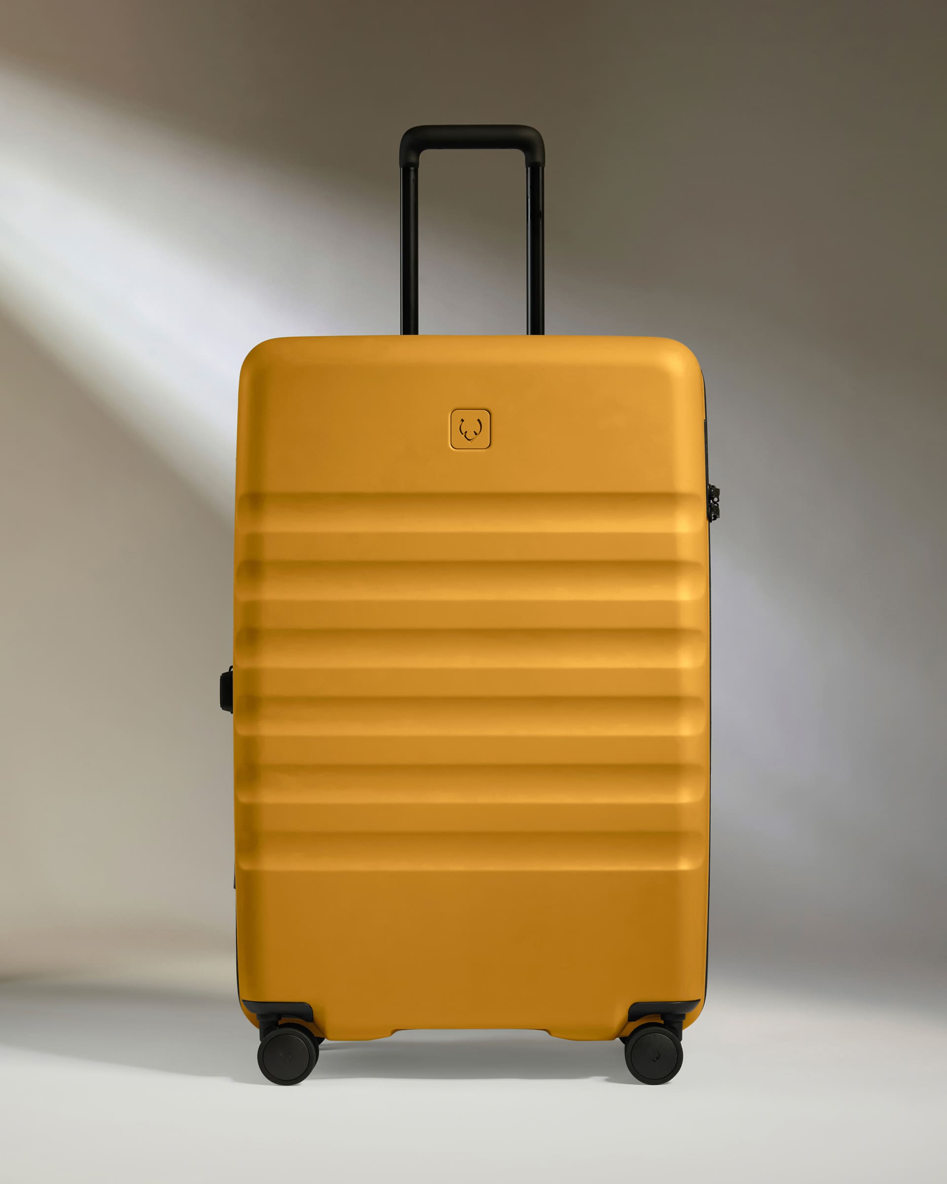Large Luggage in Mustard Yellow - Icon Stripe