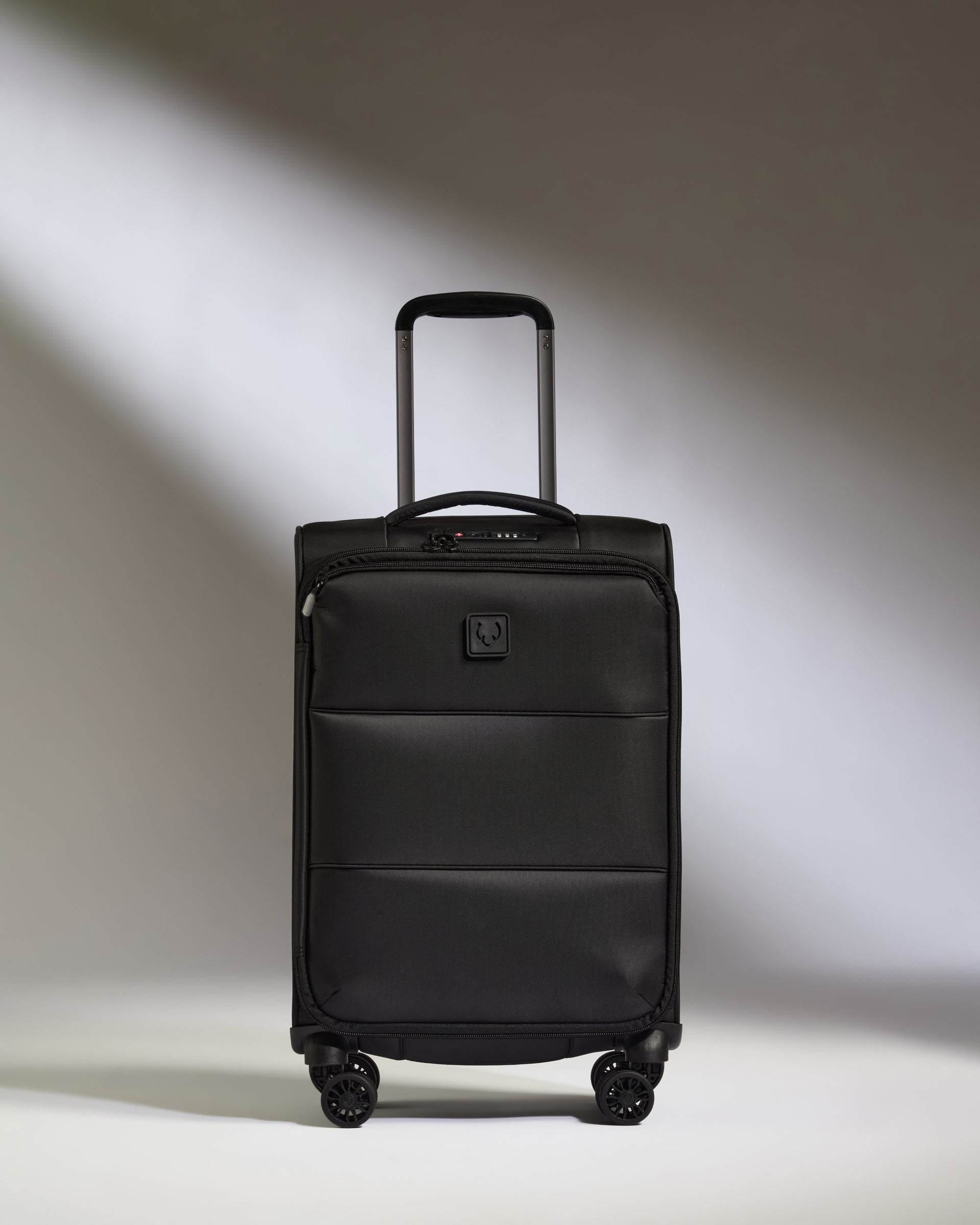 Lightest Expandable Carry-on Luggage in Black - Soft Stripe 2.0