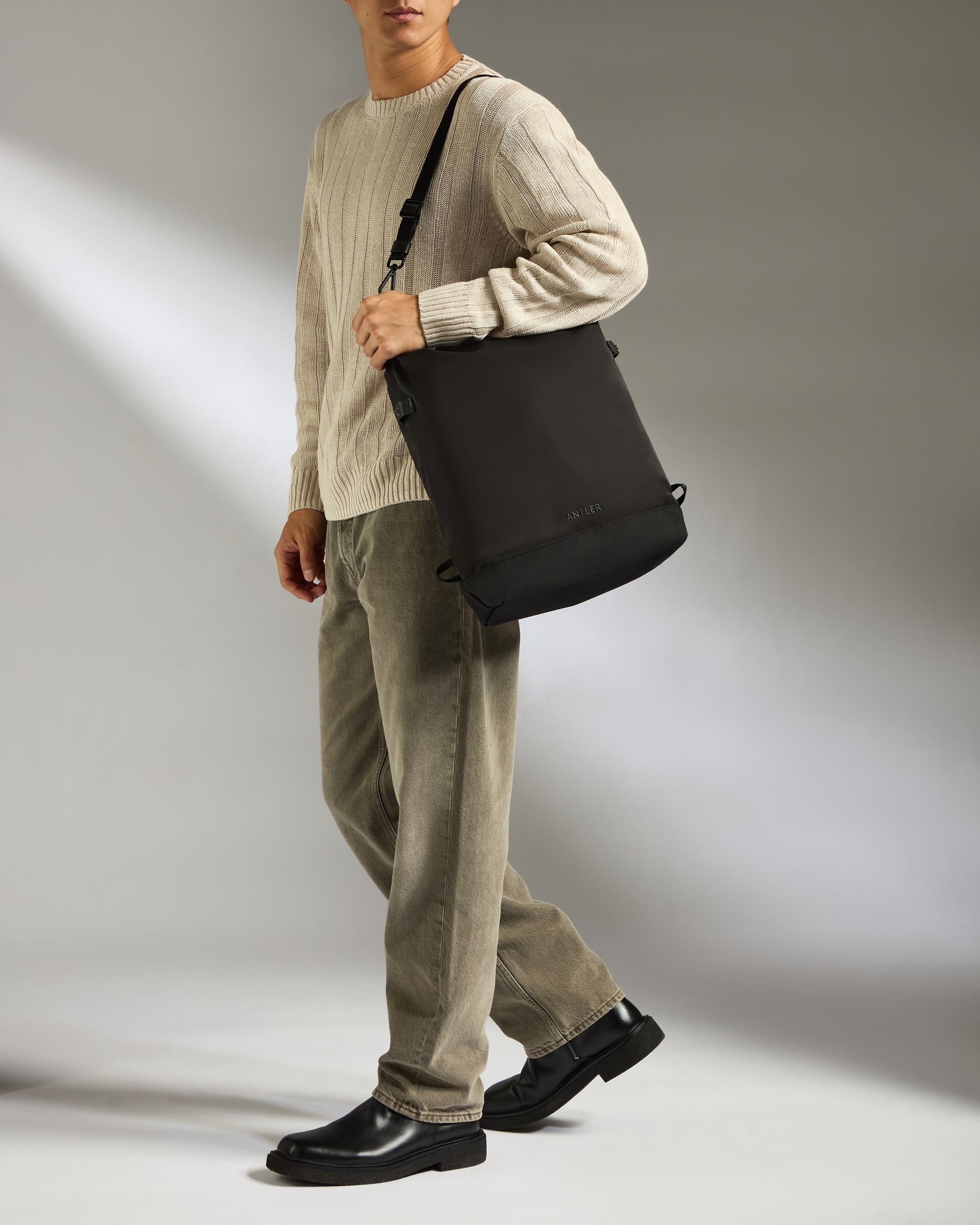 Icon 2-in-1 Tote Backpack in Black