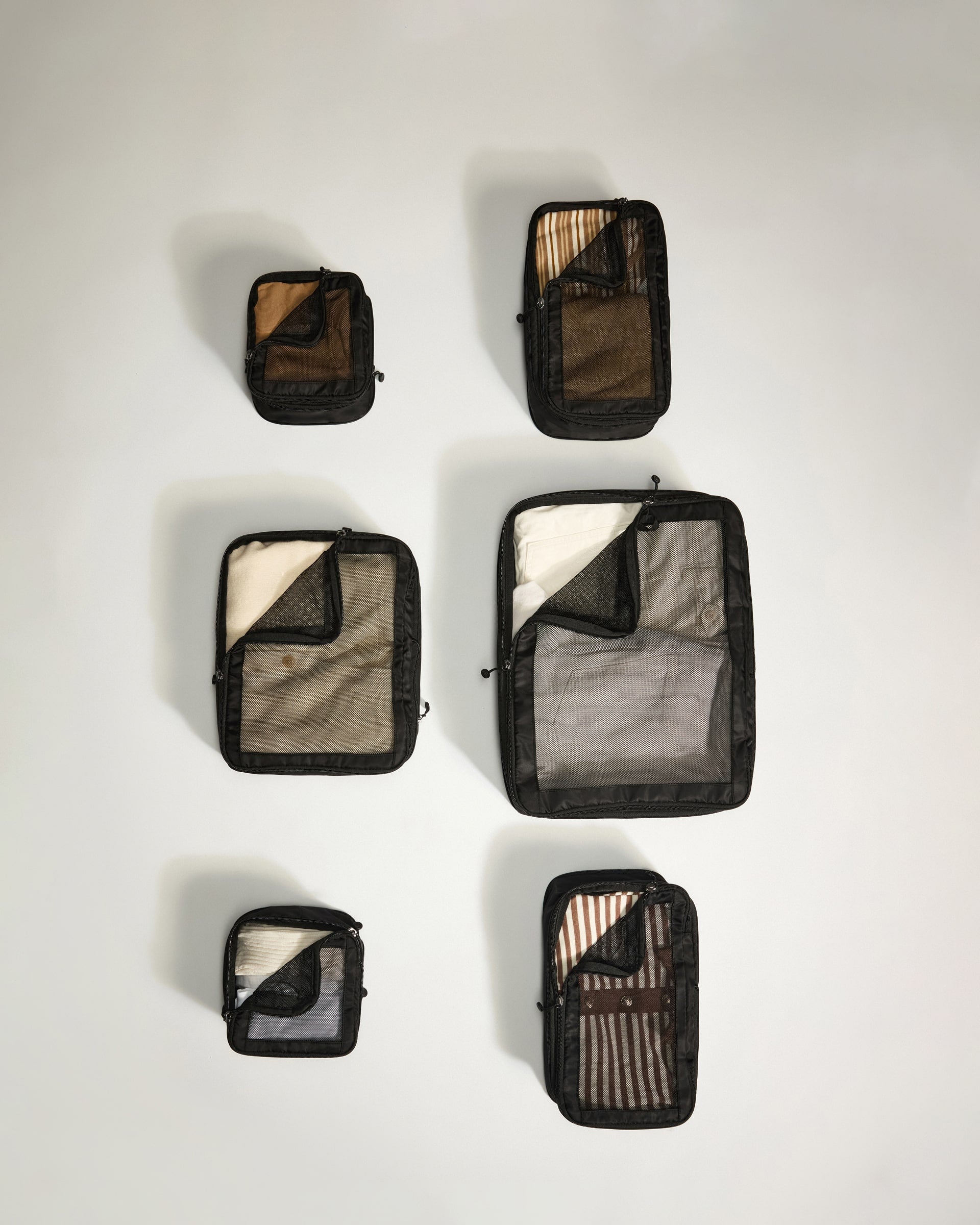 Packing Cubes in Black - Set of 6