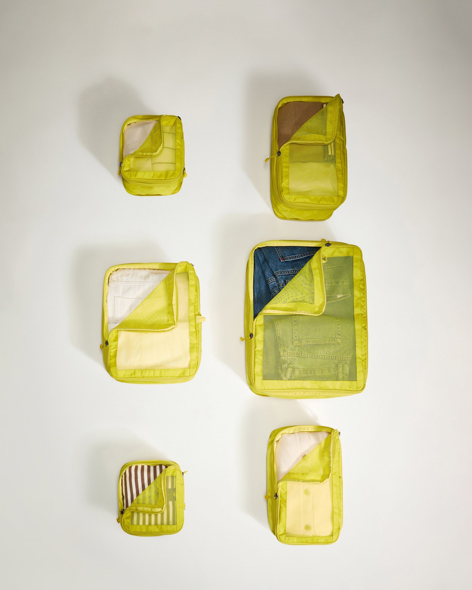 Packing Cubes in Gorse Yellow - Set of 6