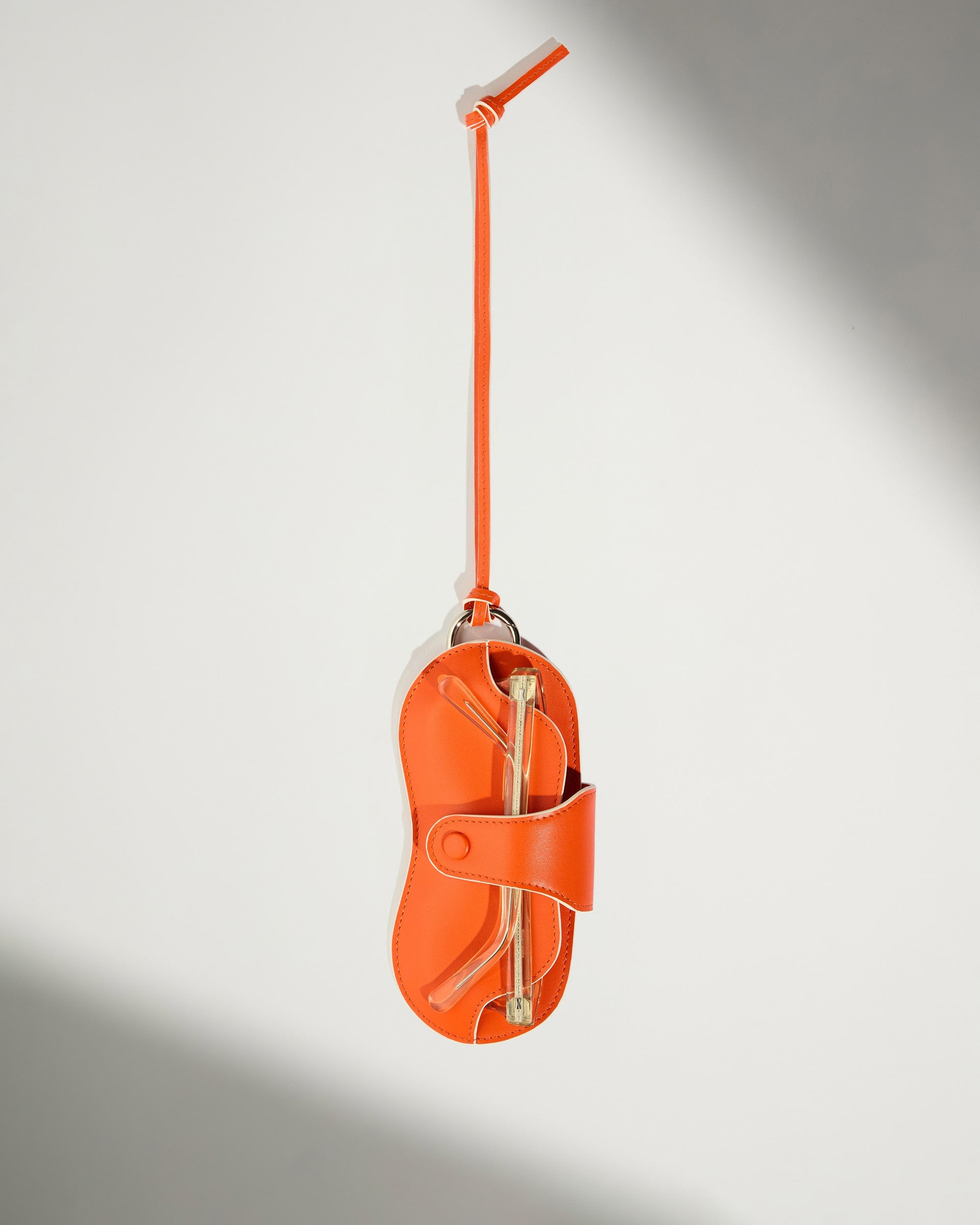 Leather Sunglasses Case in Coral - Summer Capsule