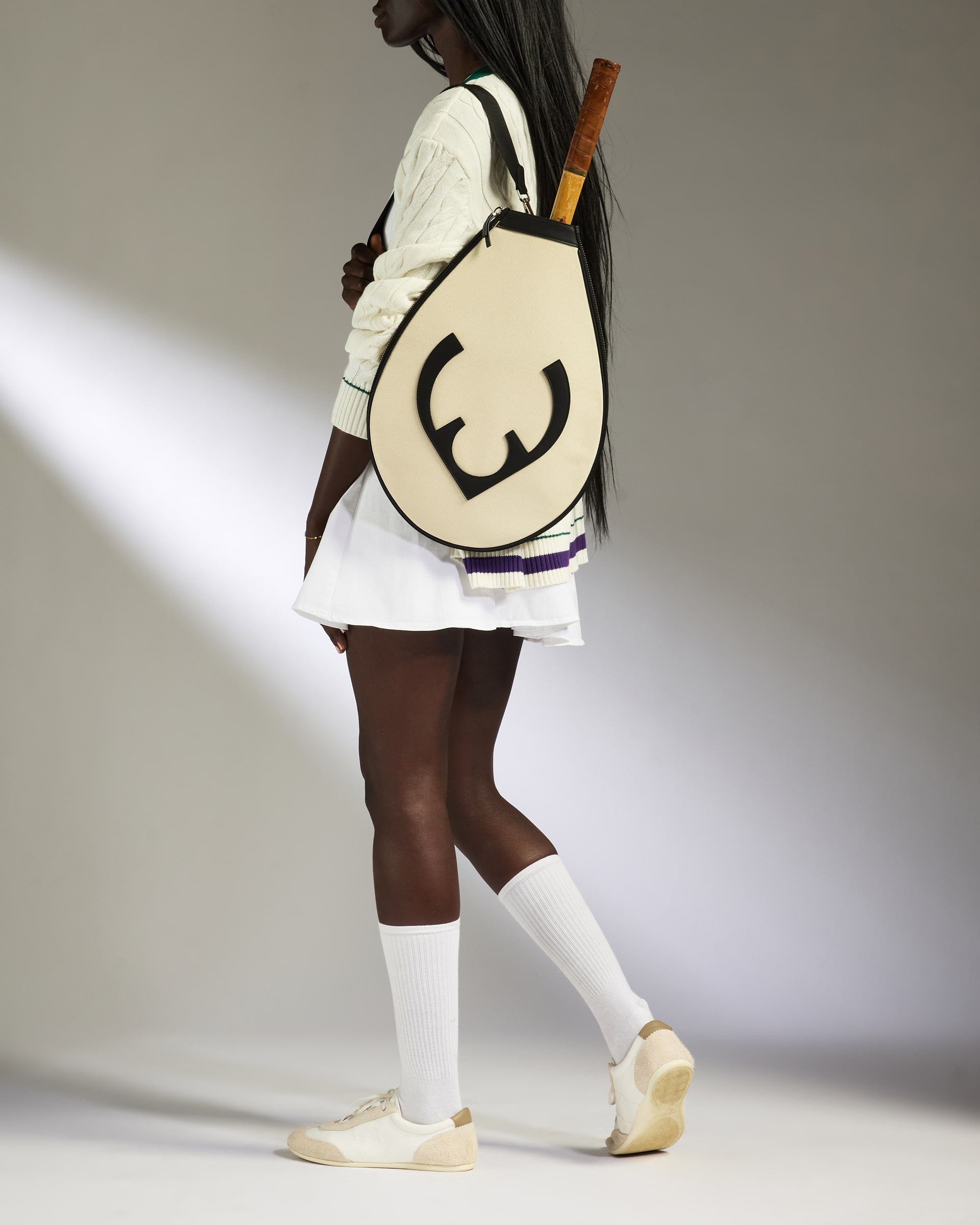 Tennis Racket Cover in Cream - Summer Capsule