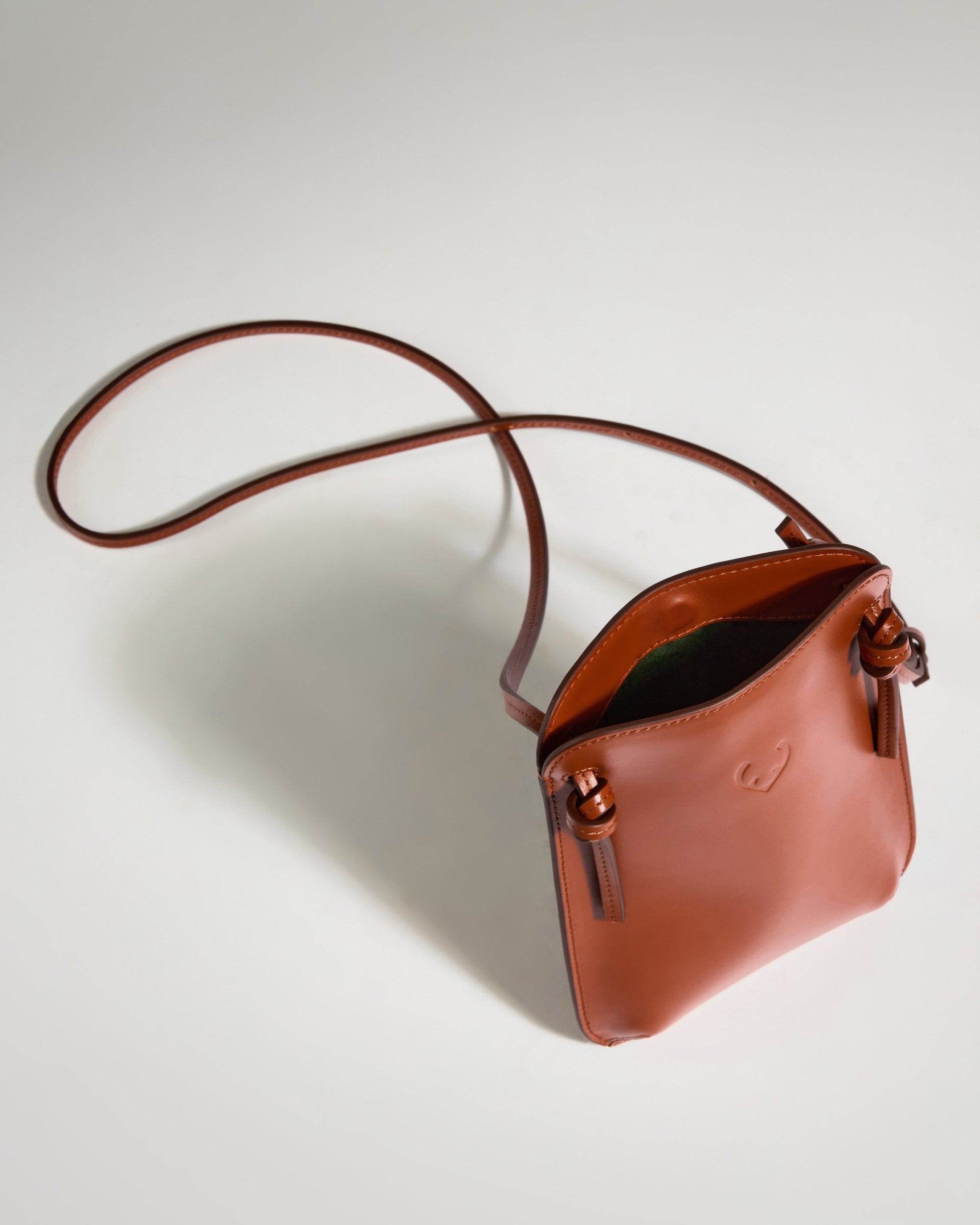 Crossbody Bag in Tan Leather - Heritage Collection