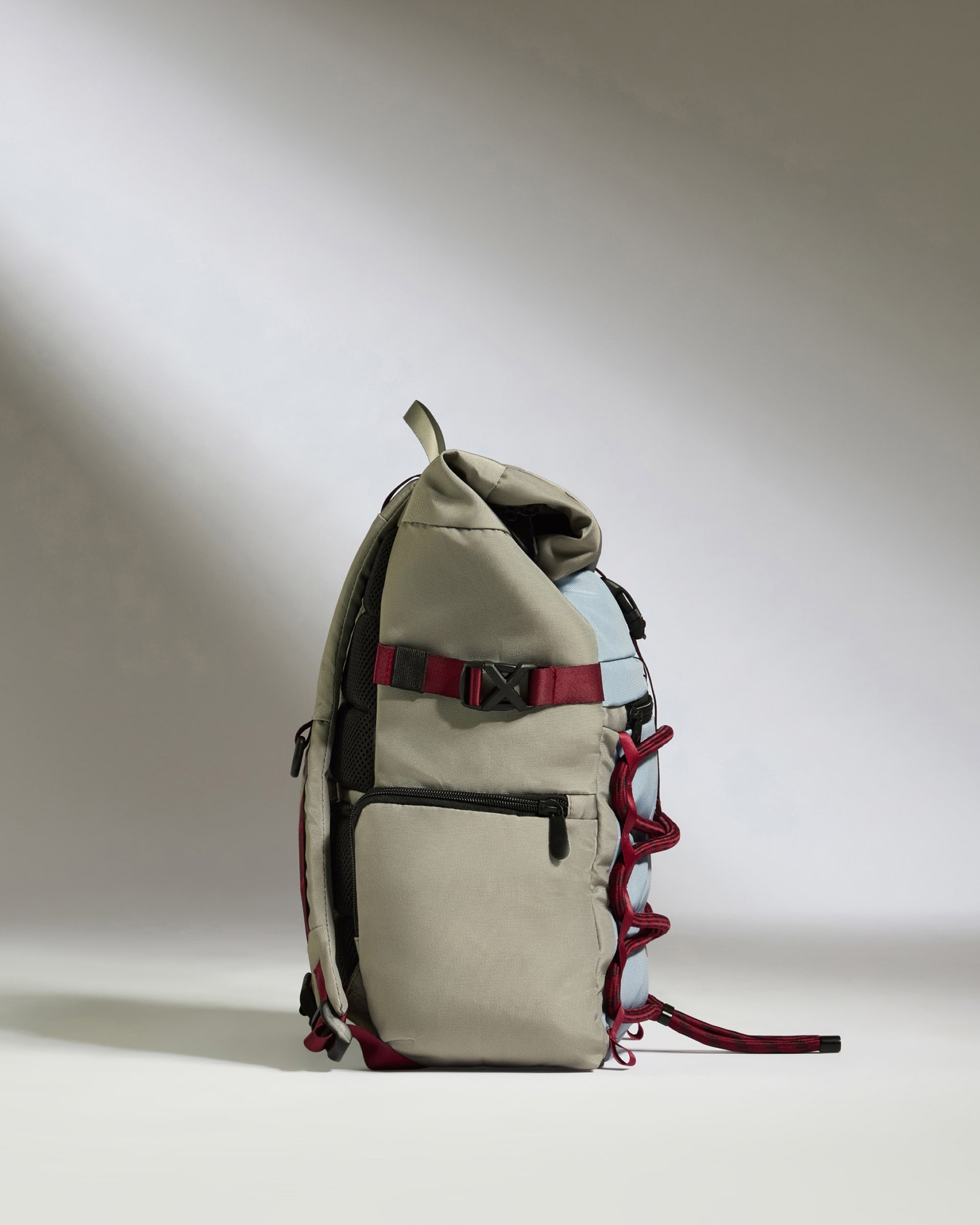 Discovery Roll Top Backpack in Mist Blue