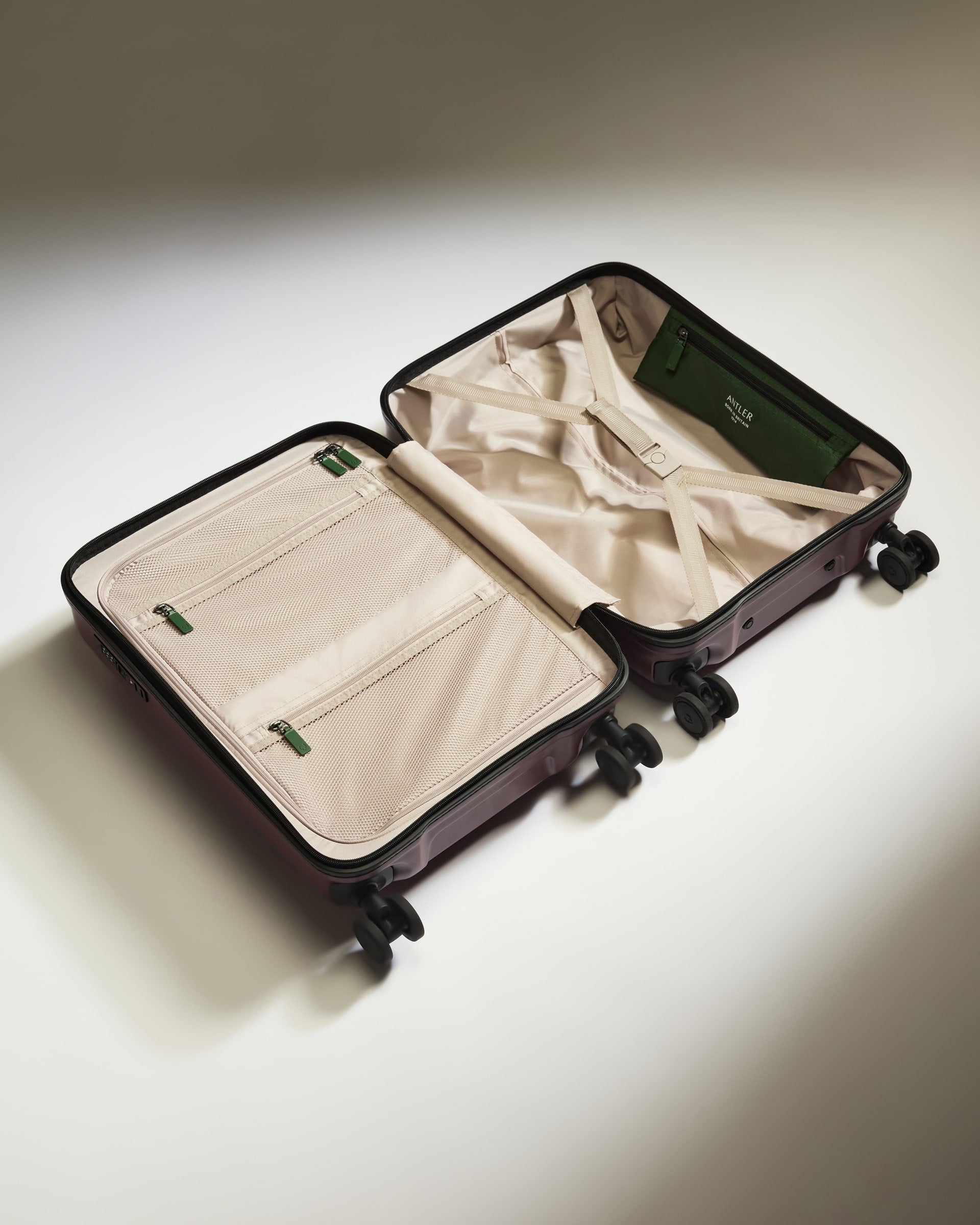 Carry-on with Pocket Luggage in Cedar Red - Icon Stripe