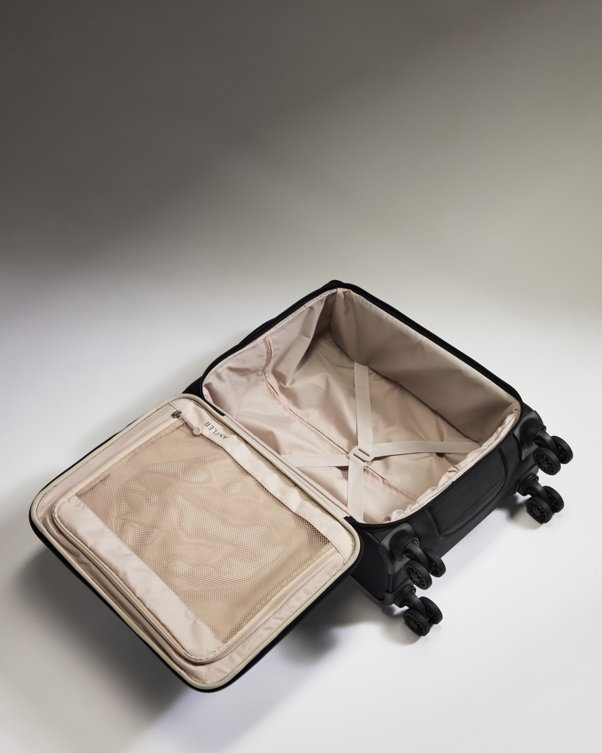 Lightest Expandable Carry-on Luggage in Black - Soft Stripe 2.0