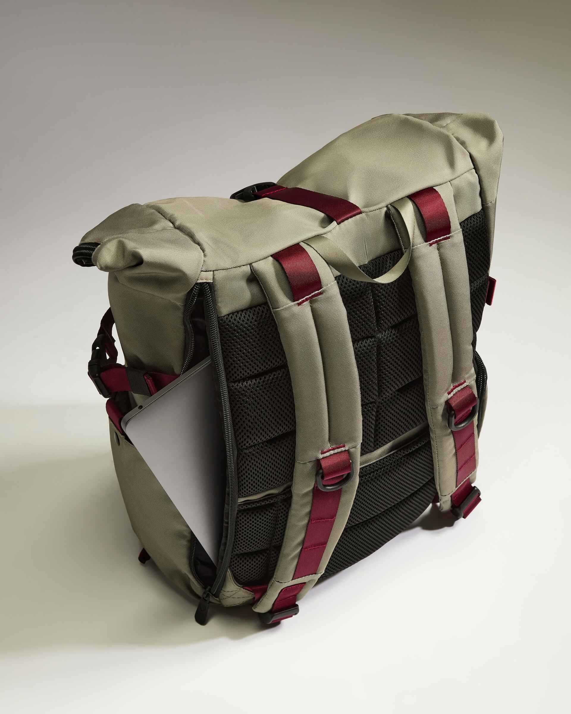 Discovery Roll Top Backpack in Mist Blue