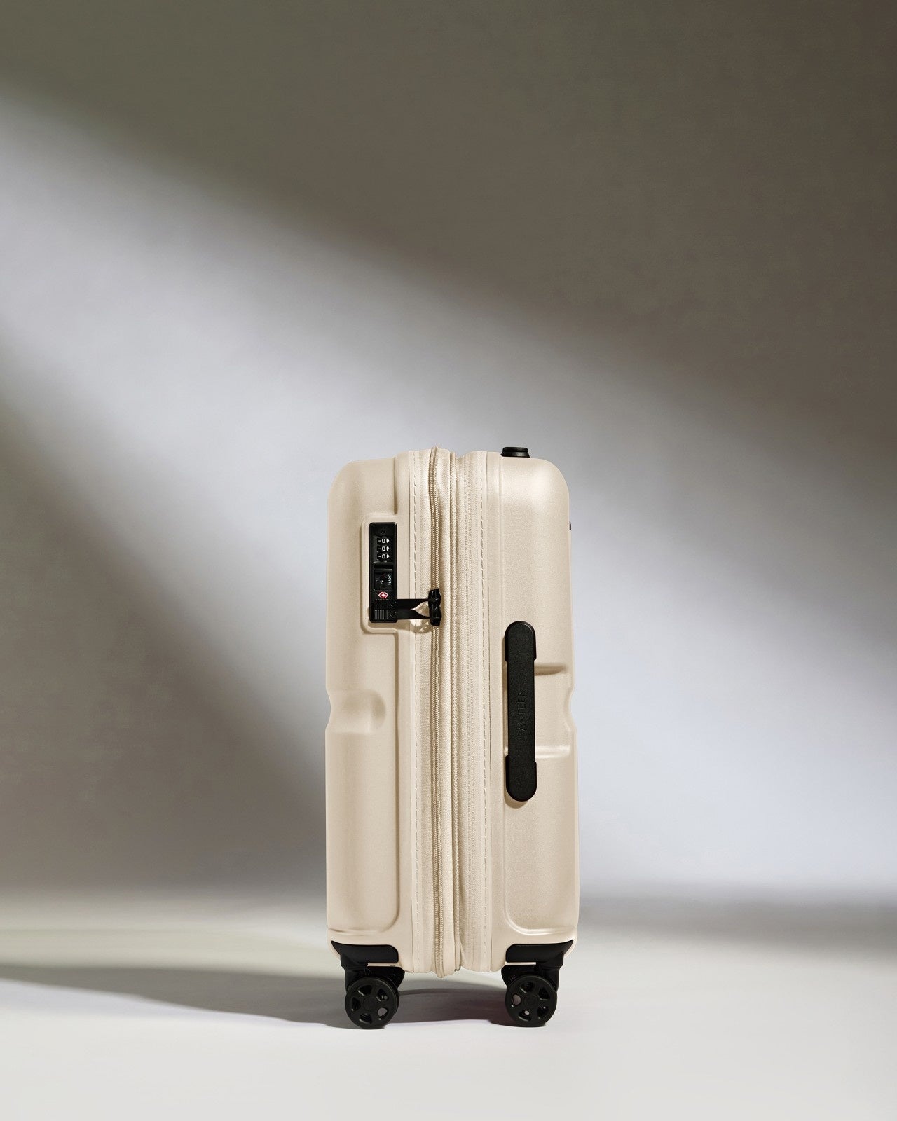 Expandable Carry-on Luggage in Wheat Beige - Single Stripe