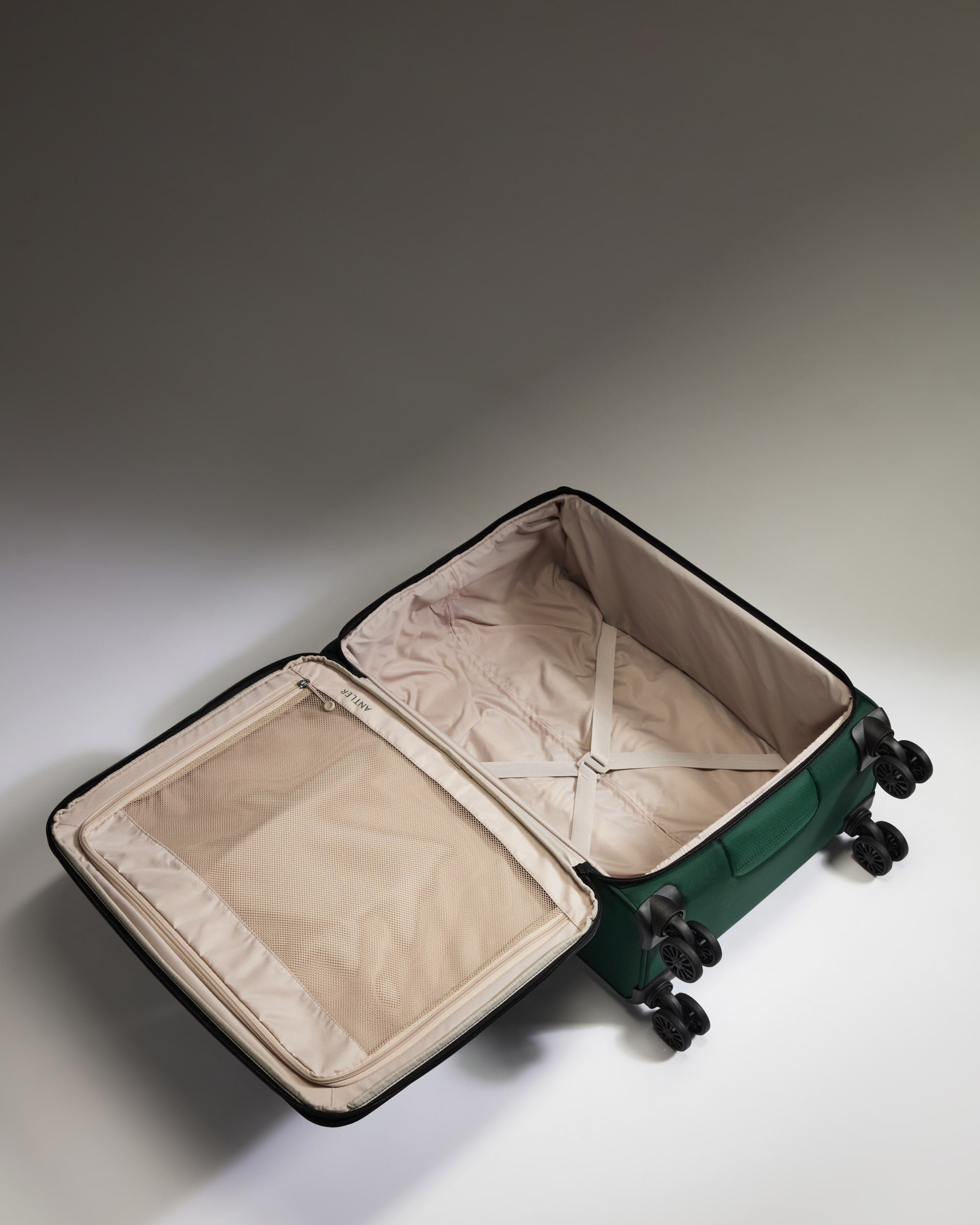 Lightest Medium Luggage in Antler Green - Soft Stripe 2.0